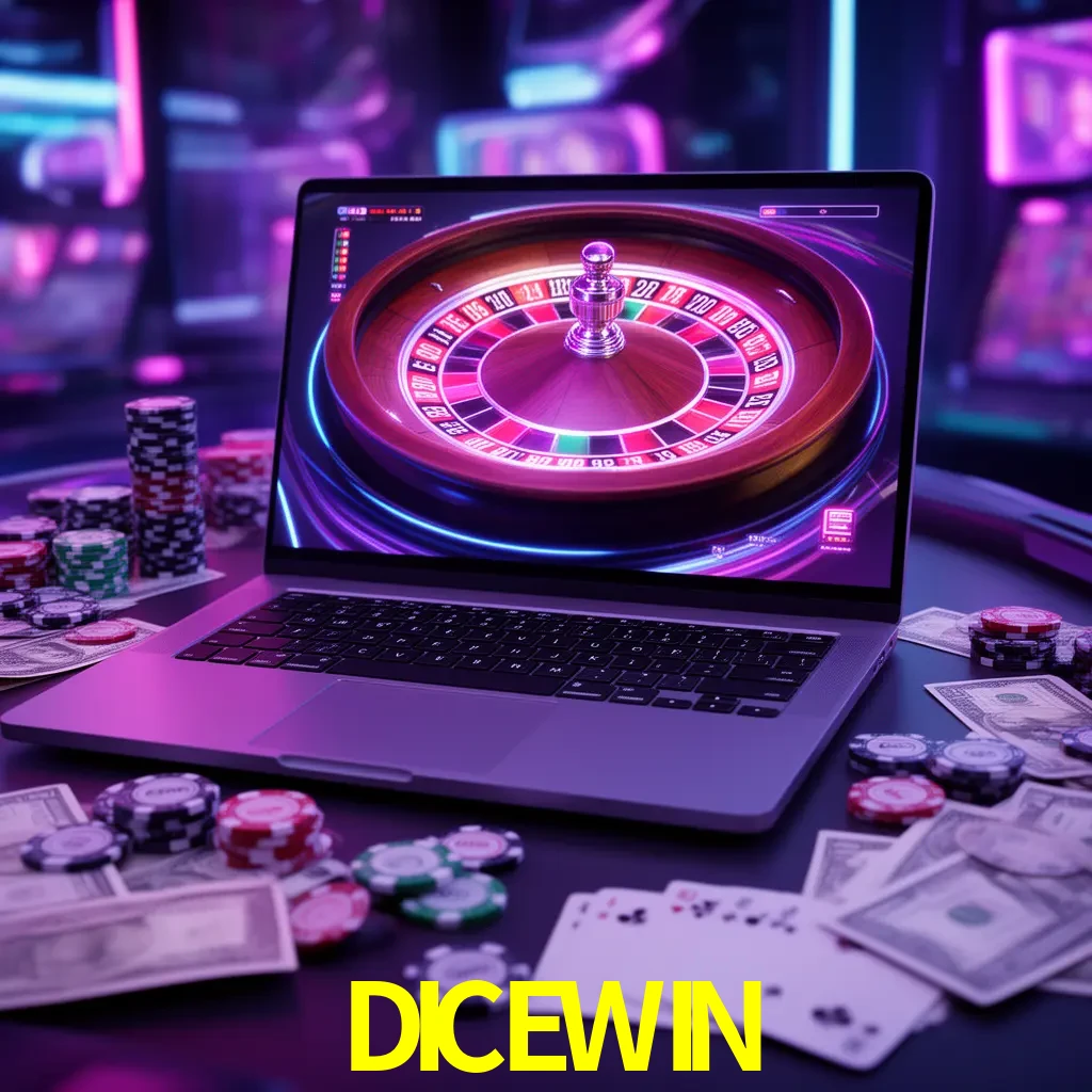 Centro móvil DICEWIN con casino, cajero, bonos, app y acceso de cuenta para México
